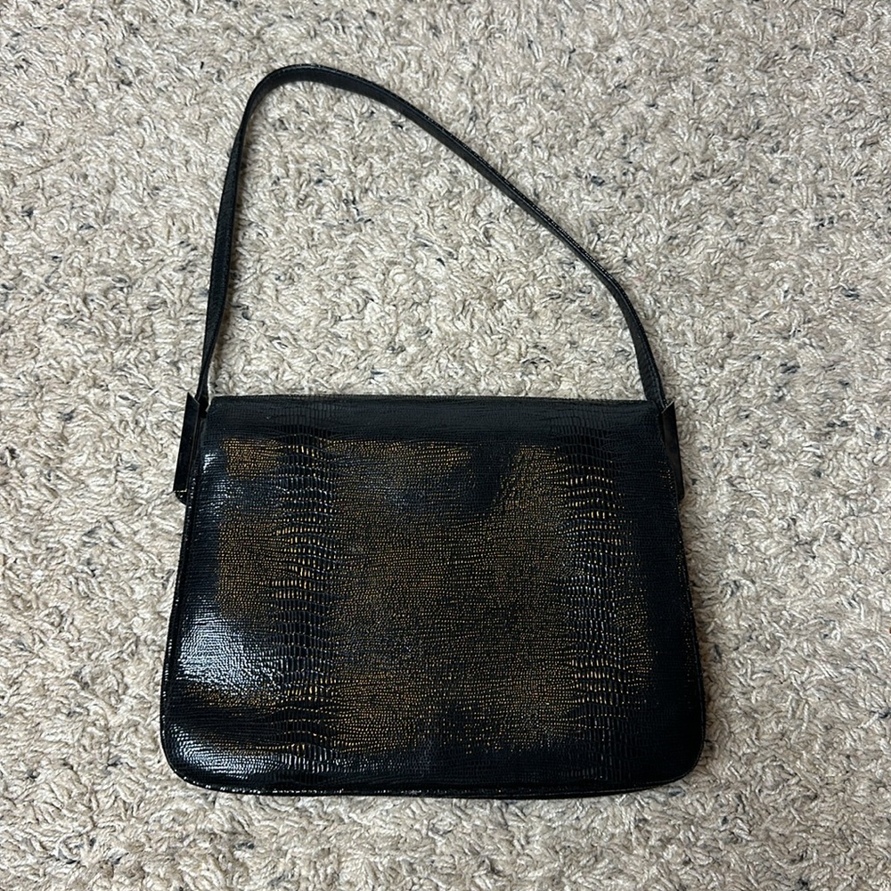 Stuart Weitzman Vegan Embossed Leather Shoulder B… - image 3